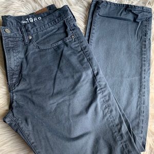 Mens Gap Slim Fit Pants-size 34, Grey